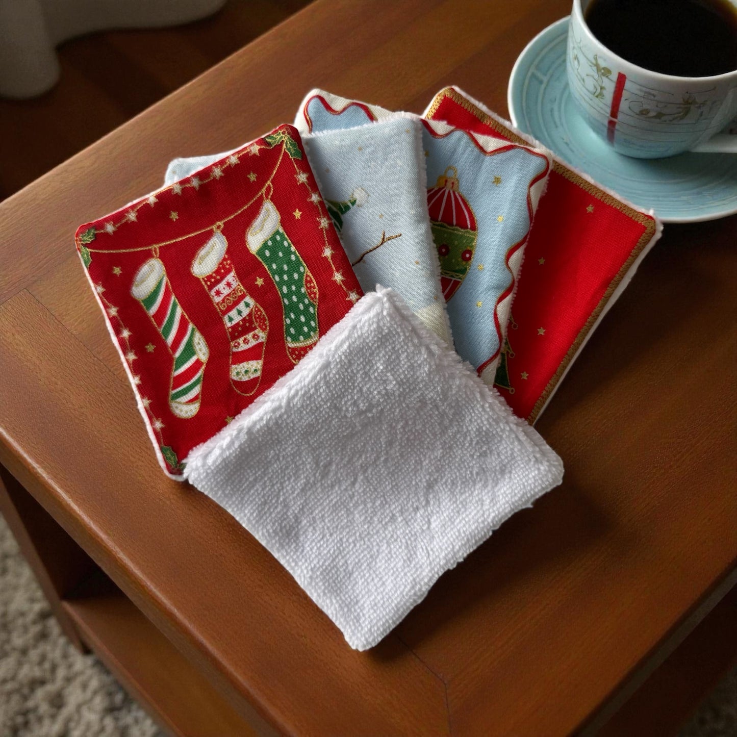 Lot 5 lingettes démaquillantes réutilisables